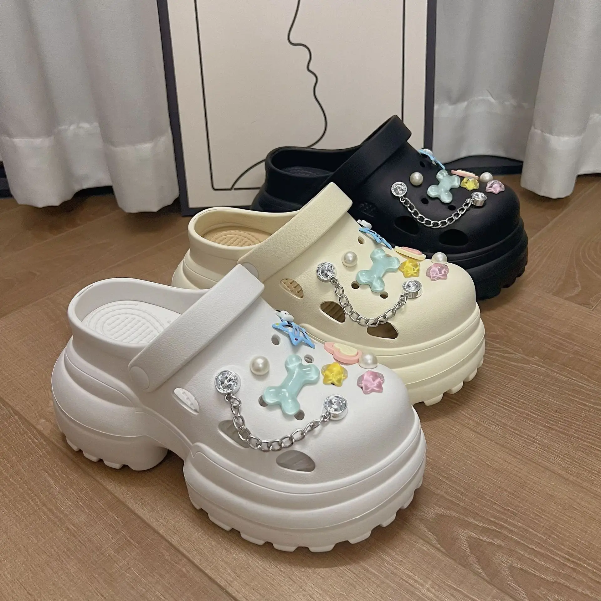 Summer Women's 10cm Clogs Outdoor Waterproof Platform Women's Slippers Beach Slippers Women's Garden Shoes Thick Bottom Sandals
Summer Women's 10cm Clogs Outdoor Waterproof Platform Women's Slippers Beach Slippers Women's Garden Shoes Thick Bottom Sandals