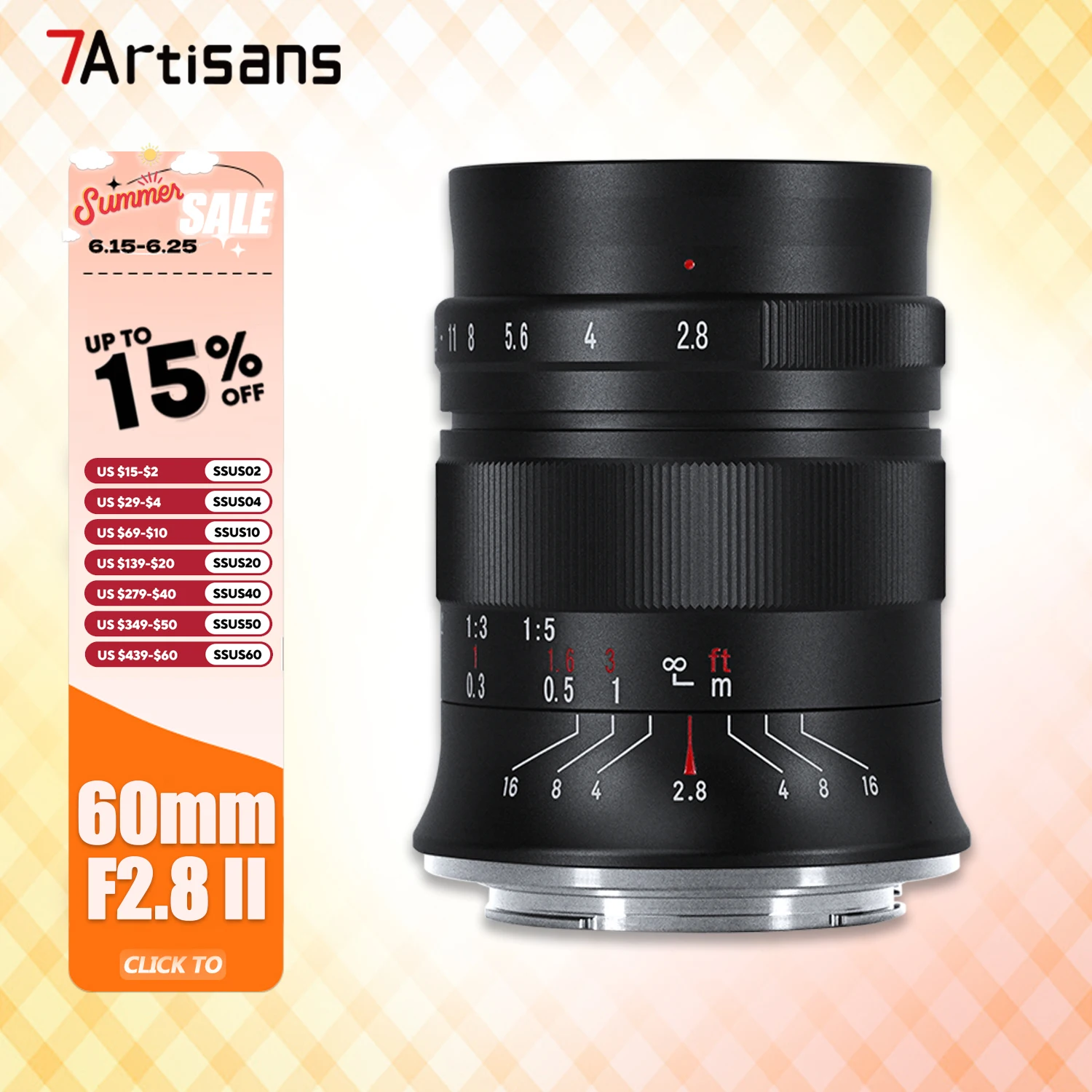 7artisans 60 мм F2.8 II фоторамка макро объектив для портретной фотографии с Sony E A7RIII X Nikon Z5 Z6 II RF M M43 L крепление
7artisans 60 мм F2.8 II фоторамка макро объектив для портретной фотографии с Sony E A7RIII X Nikon Z5 Z6 II RF M M43 L крепление