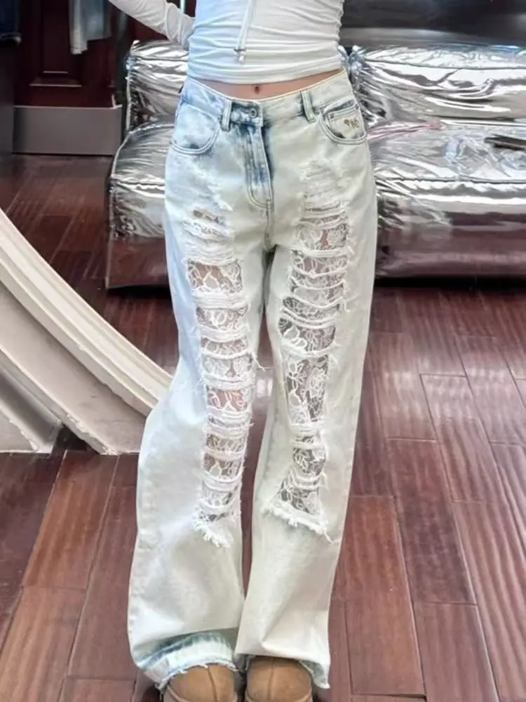 Y2K American Light Blue Women Ripped Jeans High Waist Retro Classic Straight Leg Loose Jeans Casual Vintage Wide Leg Jeans
Y2K American Light Blue Women Ripped Jeans High Waist Retro Classic Straight Leg Loose Jeans Casual Vintage Wide Leg Jeans