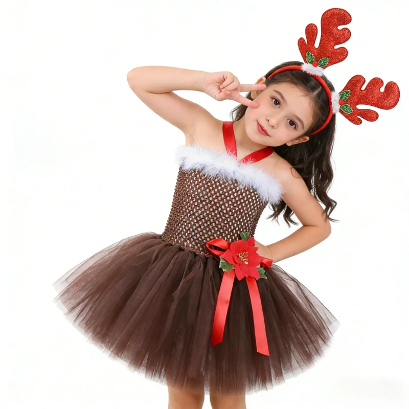 Christmas Deer Tutu Dress for Girls Santa Claus Princess Dresses Children Xmas New Year Outfits for Kids Girl Reindeer Costumes
Christmas Deer Tutu Dress for Girls Santa Claus Princess Dresses Children Xmas New Year Outfits for Kids Girl Reindeer Costumes