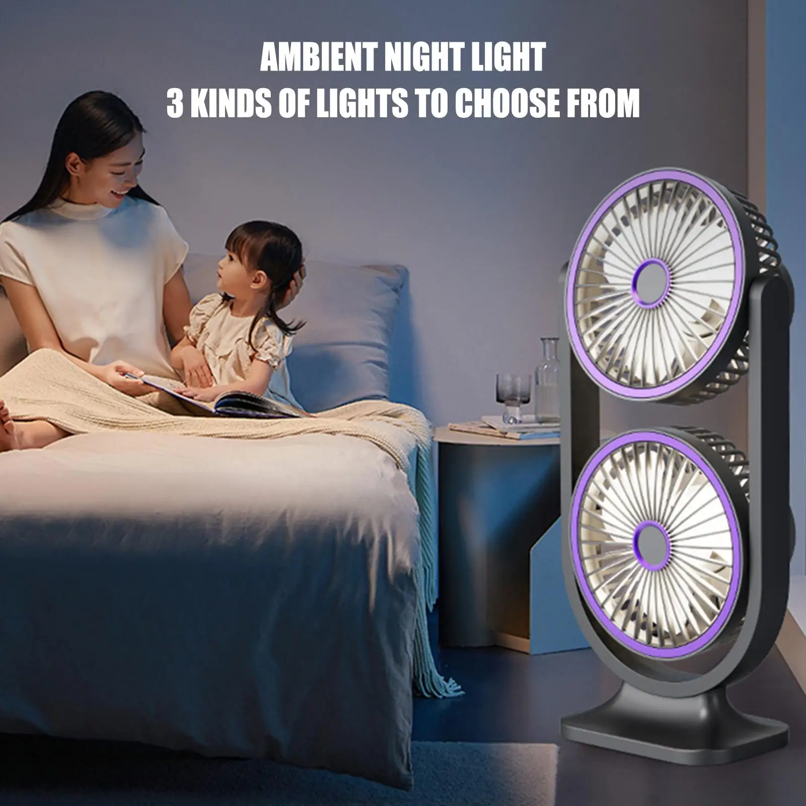 Desk Fan Cooling Device USB Rechargeable Portable Double Head High Speed Fan For Home Outdoor Travel School Kitchen Bedroom
Desk Fan Cooling Device USB Rechargeable Portable Double Head High Speed Fan For Home Outdoor Travel School Kitchen Bedroom