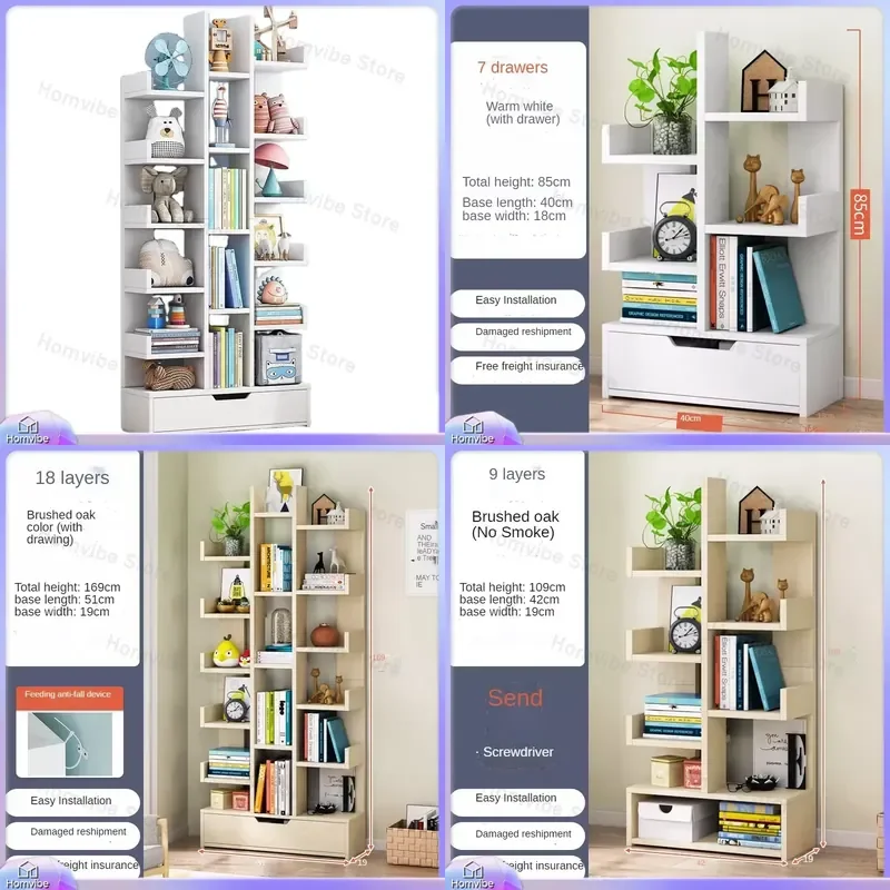 Modern Wooden Bookshelf for Living Room Bedroom Office Creative Bookcase with Shelves Magazine Storage Library Shelf Home
Modern Wooden Bookshelf for Living Room Bedroom Office Creative Bookcase with Shelves Magazine Storage Library Shelf Home