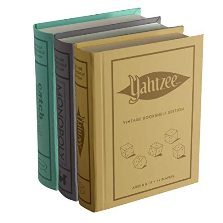 Monopoly Yahtzee and Catch Phrase Vintage Board Game Bookshelf Collection for Family Game Night Classic Indoor Entertainment wi
Monopoly Yahtzee and Catch Phrase Vintage Board Game Bookshelf Collection for Family Game Night Classic Indoor Entertainment wi