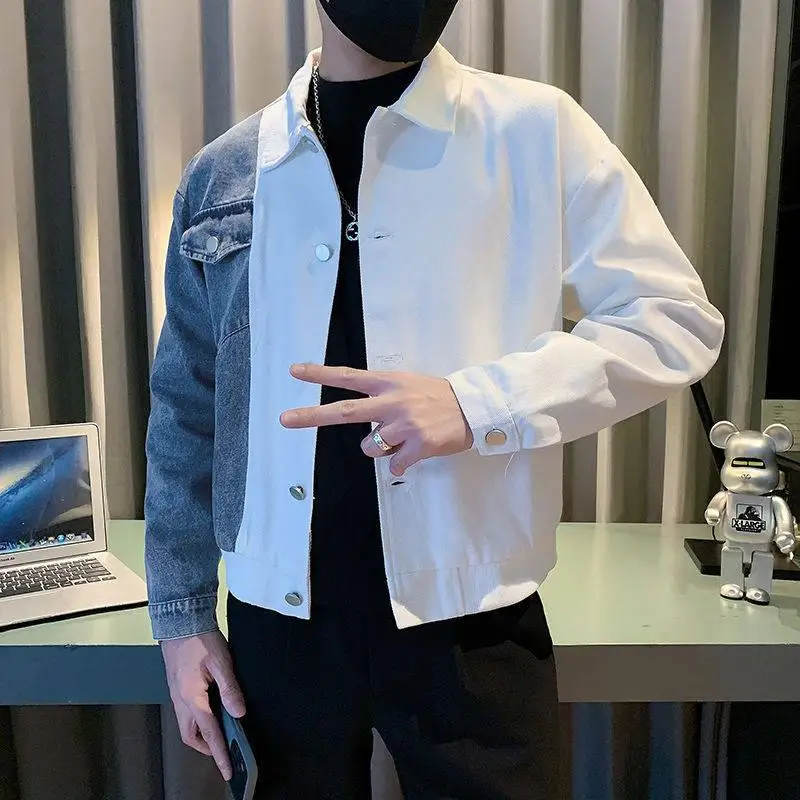 Casual Cool Patchwork Denim Jacket Spring Autumn Men's Shirt 2025 New Design Thin Rabbit Fur PU Material Cleanfit Style
Casual Cool Patchwork Denim Jacket Spring Autumn Men's Shirt 2025 New Design Thin Rabbit Fur PU Material Cleanfit Style