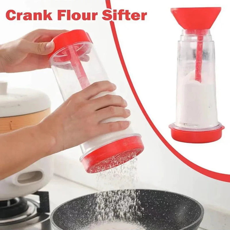 Rotating Flour Sieve with Lid Hand-held Flour Strainer Semi-Automatic Sifter Mixer Sieve Cup Kitchen Gadget Baking Pastry Tools
Rotating Flour Sieve with Lid Hand-held Flour Strainer Semi-Automatic Sifter Mixer Sieve Cup Kitchen Gadget Baking Pastry Tools