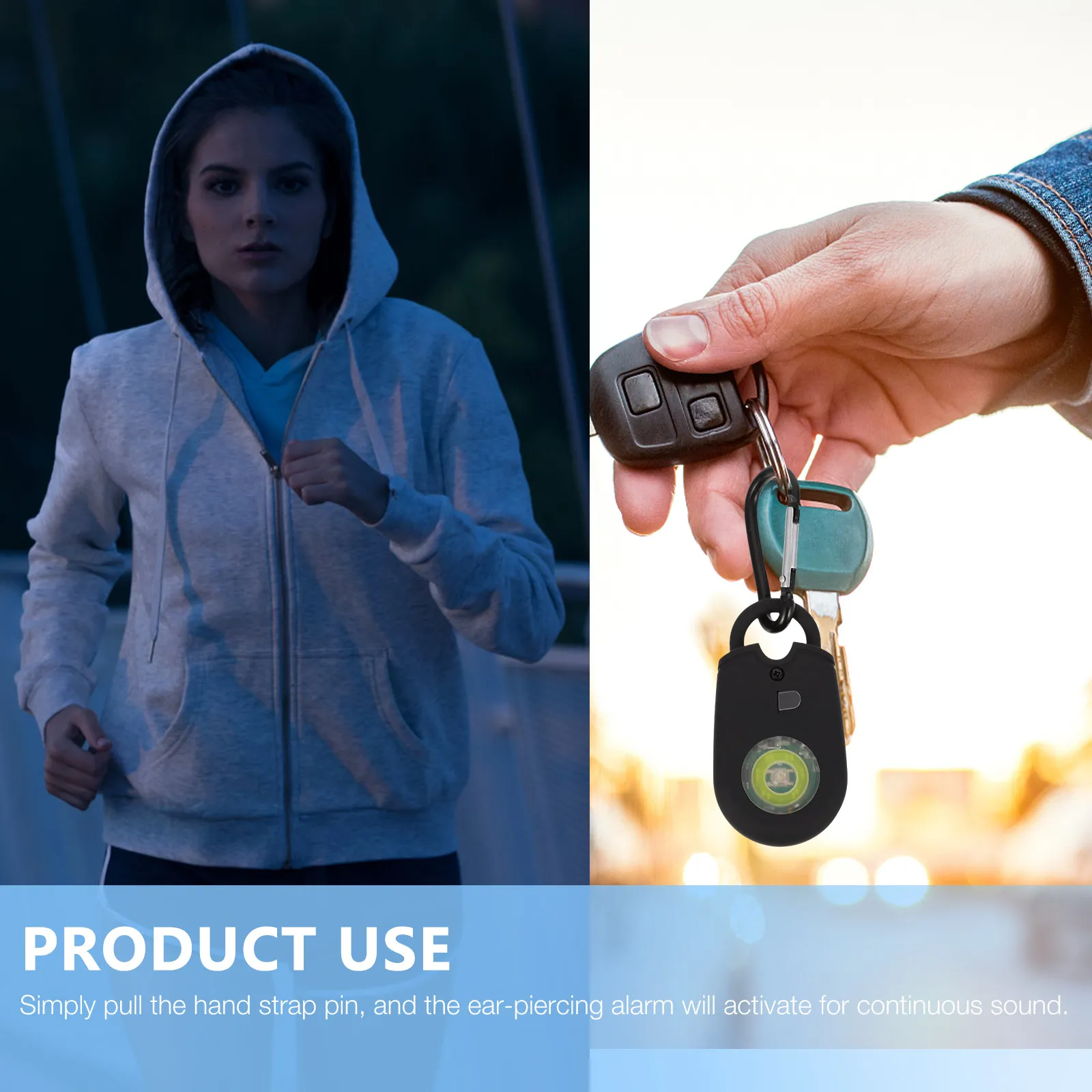 Personal Security Alarm Black Emergency Safety Siren Alarm with LED Light for Night Running Walking Women
Personal Security Alarm Black Emergency Safety Siren Alarm with LED Light for Night Running Walking Women