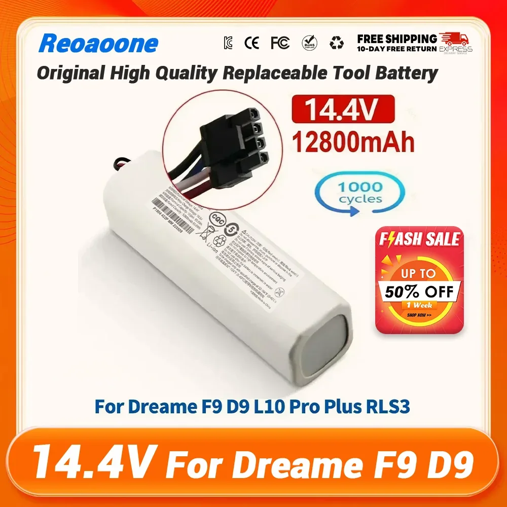 Оригинальный сменный аккумулятор для робота-пылесоса 14,4 В для Dreame F9 D9 L10 Pro Plus RLS3 RLS5 RLS5L RLS5D, аксессуары, детали
Оригинальный сменный аккумулятор для робота-пылесоса 14,4 В для Dreame F9 D9 L10 Pro Plus RLS3 RLS5 RLS5L RLS5D, аксессуары, детали