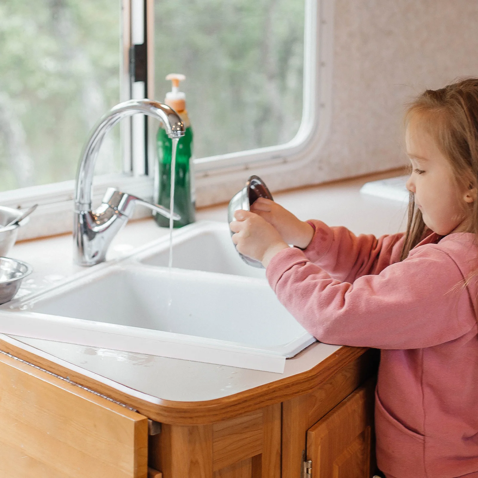 Adjustable Splash Guard Strip For Sink Shower Water Dam Durable Waterproof Countertop Barrier Easy Install Trim To Fit Kitchen
Adjustable Splash Guard Strip For Sink Shower Water Dam Durable Waterproof Countertop Barrier Easy Install Trim To Fit Kitchen