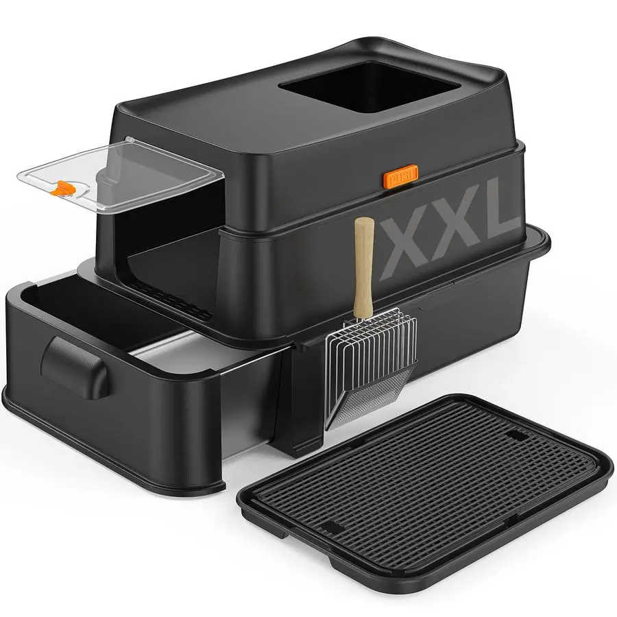 XXL Stainless Steel Cat Litter Box with Drawer, Extra Large Box for Cats, Enclosed Metal Kitty Litter Box with Litter Scooper, O
XXL Stainless Steel Cat Litter Box with Drawer, Extra Large Box for Cats, Enclosed Metal Kitty Litter Box with Litter Scooper, O