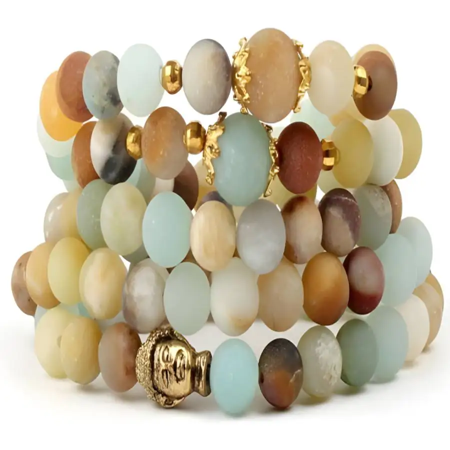 6mm Frosted Amazoniteite Gemstone 108 Beads Mala Bracelet Natural stone Mala Buddha tassel Chakra Chaplet Yoga Meditation Japa
6mm Frosted Amazoniteite Gemstone 108 Beads Mala Bracelet Natural stone Mala Buddha tassel Chakra Chaplet Yoga Meditation Japa