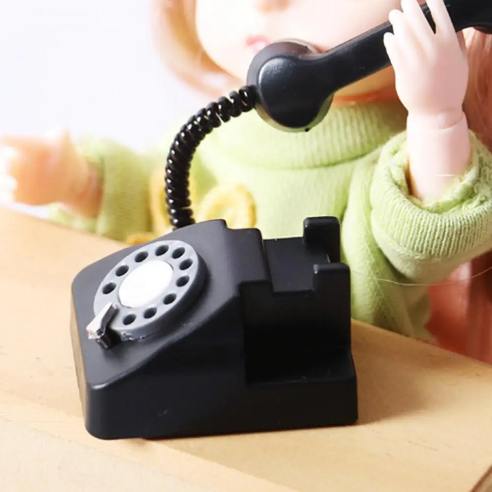 Dollhouse Furniture Toys Micro Telephone Model Retro Vivid Plastic Dollhouse Miniature Telephone Supplies
Dollhouse Furniture Toys Micro Telephone Model Retro Vivid Plastic Dollhouse Miniature Telephone Supplies