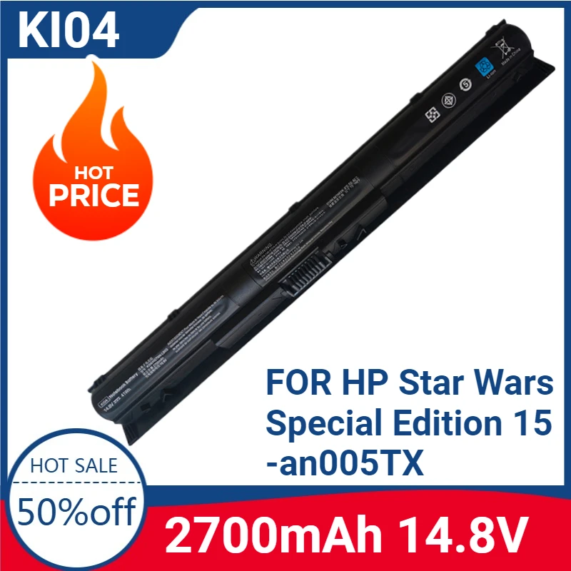 New K104 KI04 N2L84AA TPN-Q158 800049-001 HSTNN-DB6T HSTNN-LB6S Laptop Battery For HP Star Wars Special Edition 15-an005TX
New K104 KI04 N2L84AA TPN-Q158 800049-001 HSTNN-DB6T HSTNN-LB6S Laptop Battery For HP Star Wars Special Edition 15-an005TX