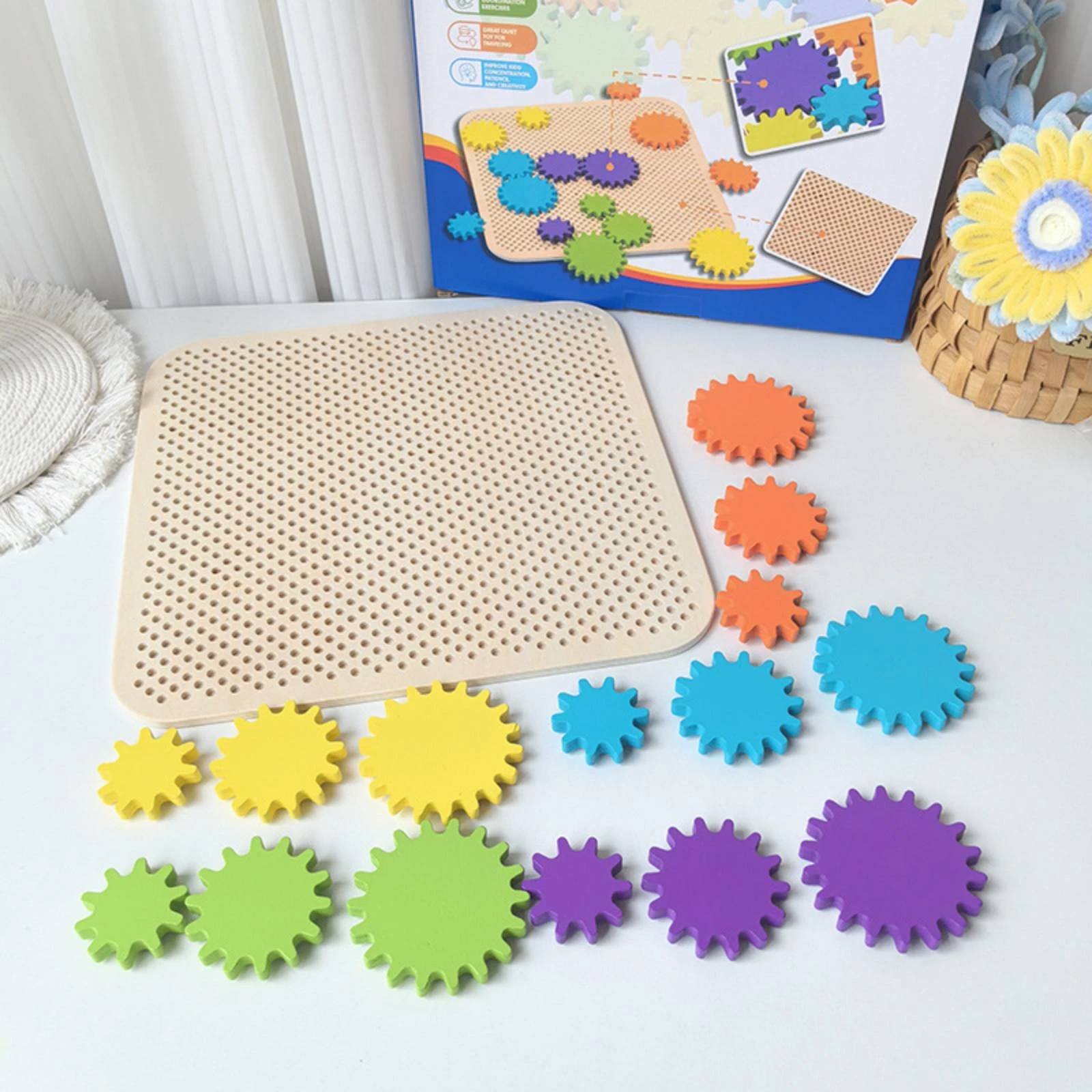 Rotating Gear Block Set Fine Movement Skills Interlocking Gear Building Toy Spatial Reasoning Colorful for Preschool, Classroom
Rotating Gear Block Set Fine Movement Skills Interlocking Gear Building Toy Spatial Reasoning Colorful for Preschool, Classroom