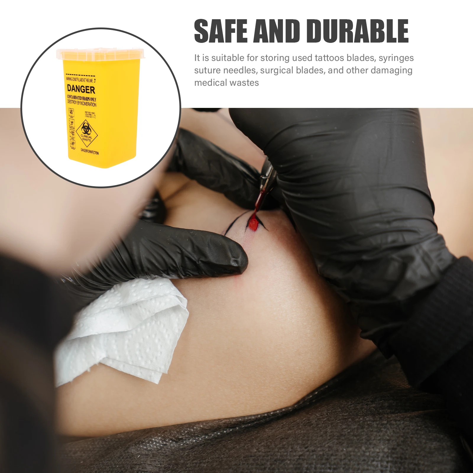 2pcs Tattoo Utensil Storage Box Plastic Sharps Trash Can Medical Waste Container for Tattoo Shops Hospitals Clinics Durable
2pcs Tattoo Utensil Storage Box Plastic Sharps Trash Can Medical Waste Container for Tattoo Shops Hospitals Clinics Durable