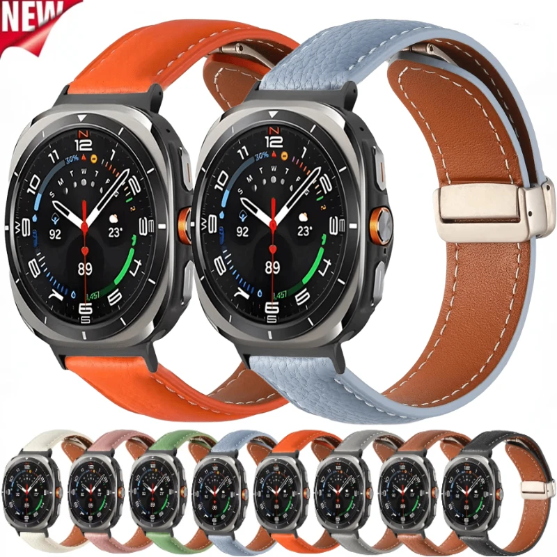 Leather Strap For Samsung Galaxy Watch Ultra 47mm Comfortable Magnetic Bracelet Wristband Galaxy Watch 7 Ultra Belt Accessories
Leather Strap For Samsung Galaxy Watch Ultra 47mm Comfortable Magnetic Bracelet Wristband Galaxy Watch 7 Ultra Belt Accessories