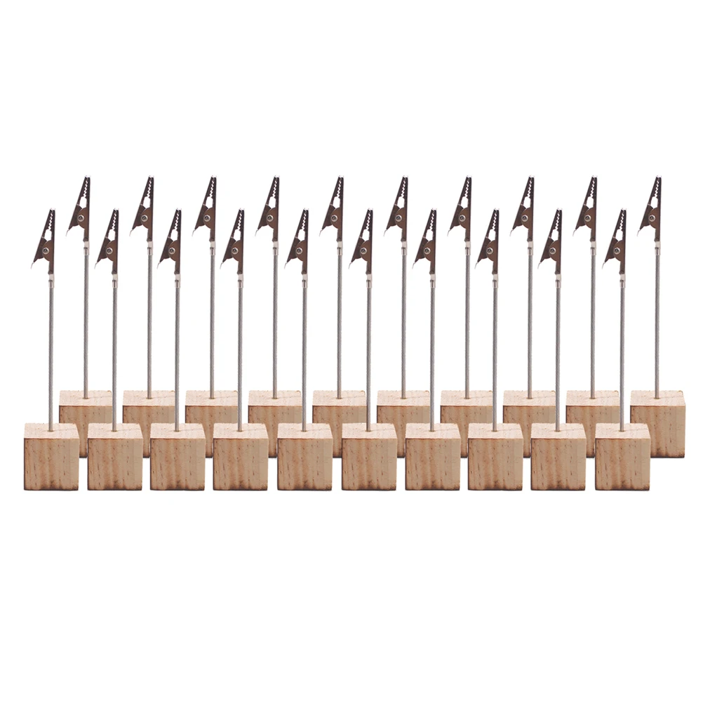 20pcs Wooden Card Holders Cube Base Photo Display Stands Menu Clips Table Number Place Card Party Wedding Home Office
20pcs Wooden Card Holders Cube Base Photo Display Stands Menu Clips Table Number Place Card Party Wedding Home Office