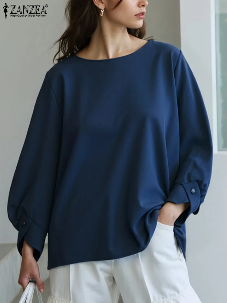 ZANZEA Fashion Women Blouse 2025 Elegant Autumn Tunic 3/4 Lantern Sleeve Solid Color Tops Casual Shirts Streetwear Blusas Female
ZANZEA Fashion Women Blouse 2025 Elegant Autumn Tunic 3/4 Lantern Sleeve Solid Color Tops Casual Shirts Streetwear Blusas Female