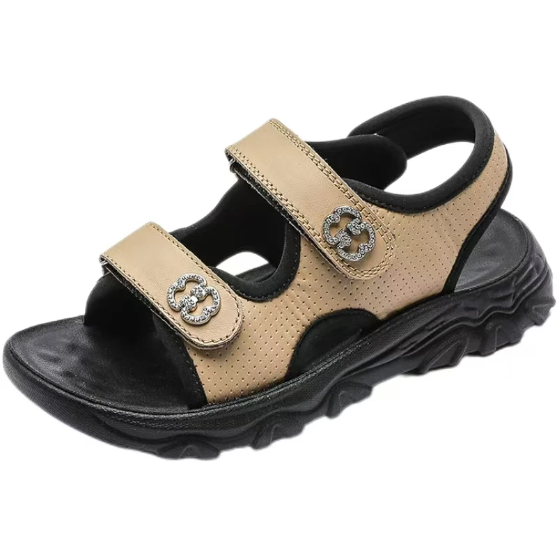 Children's Summer Leather Open Toe Outdoor Beach Sandals Boys Soft Sole Non Slip Lightweight Hook And Loop Casual Sports Sandals
Children's Summer Leather Open Toe Outdoor Beach Sandals Boys Soft Sole Non Slip Lightweight Hook And Loop Casual Sports Sandals