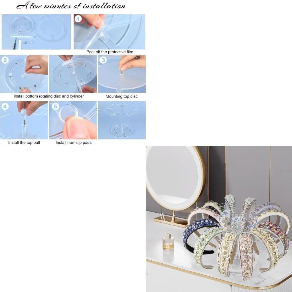 Elegant Acrylic Headband Display Rack with Rotating Feature for Easy Access
Elegant Acrylic Headband Display Rack with Rotating Feature for Easy Access