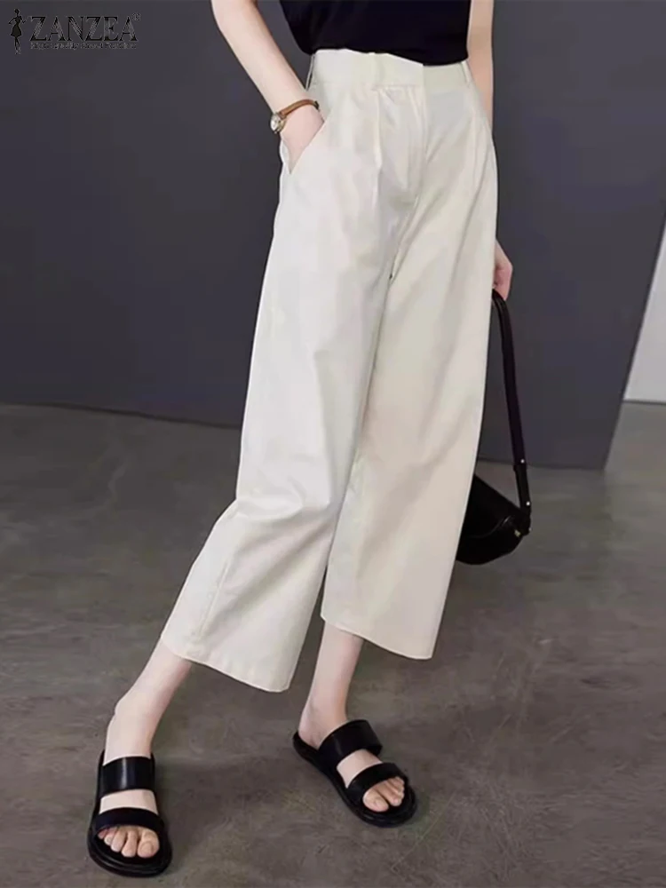 ZANZEA 2024 Summer Casual Long Pants Vintage Office Wide Leg Trousers Korean Fashion High Waist Pocket Pants Solid Work Pantalon
ZANZEA 2024 Summer Casual Long Pants Vintage Office Wide Leg Trousers Korean Fashion High Waist Pocket Pants Solid Work Pantalon