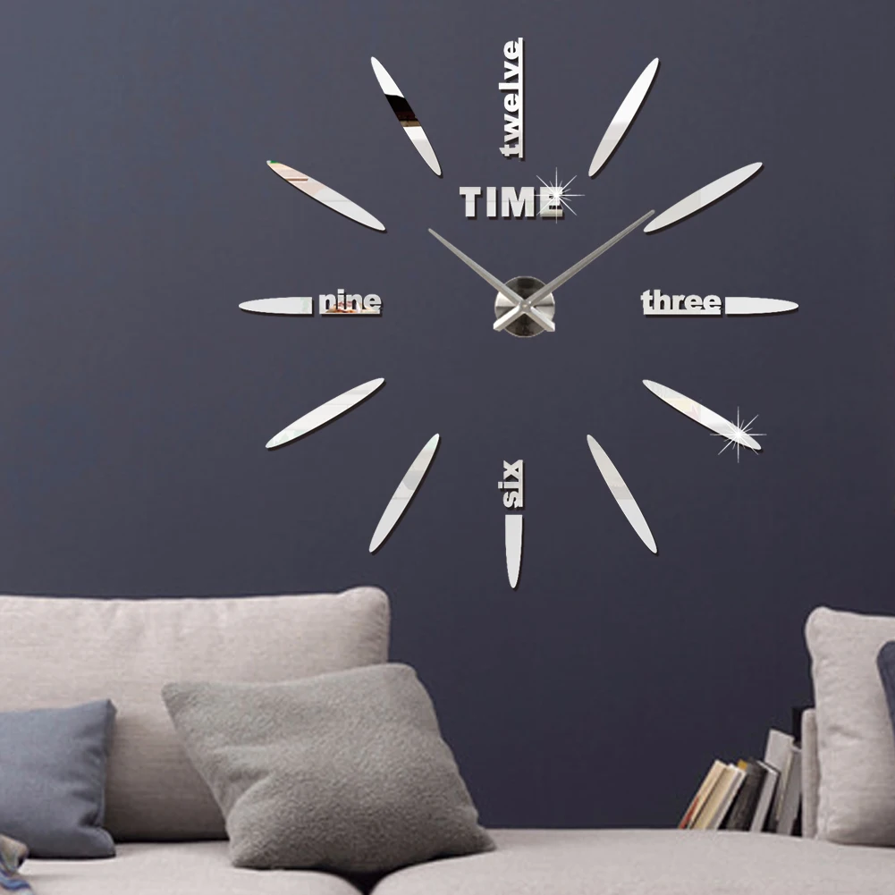 3D Wall Clock Modern Design DIY Acrylic Mirror Sticker Quartz Needle Big Europe Horloge Home Decoration Living Room Watch Clocks
3D Wall Clock Modern Design DIY Acrylic Mirror Sticker Quartz Needle Big Europe Horloge Home Decoration Living Room Watch Clocks