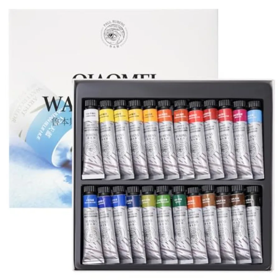 Watercolor Paint Set 24 Vibrant Colors 12ml/ 0.4 Fl Oz Tubes, Watercolor Tubes with Great Value, Water Color Paints Art Supplie
Watercolor Paint Set 24 Vibrant Colors 12ml/ 0.4 Fl Oz Tubes, Watercolor Tubes with Great Value, Water Color Paints Art Supplie