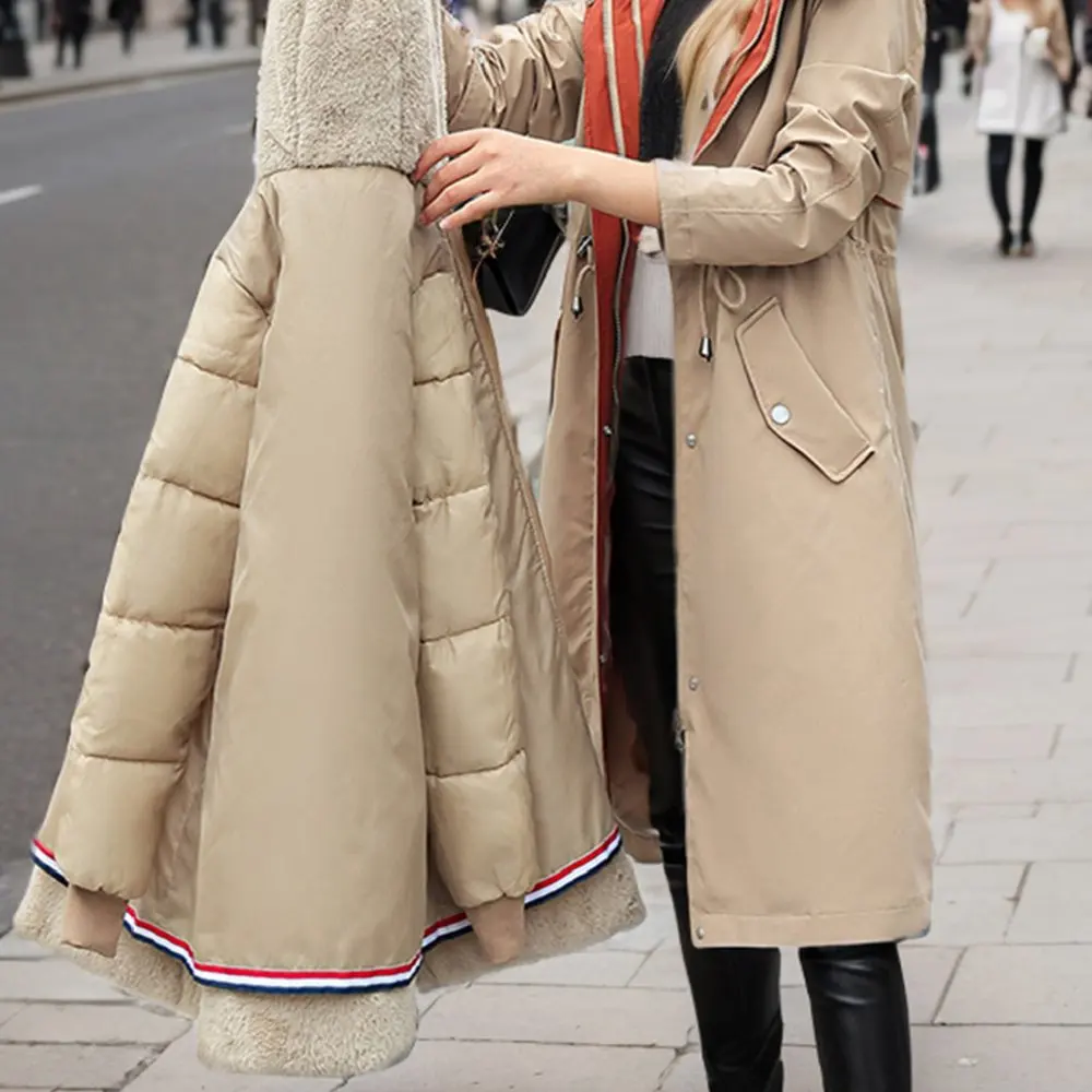 Женская съемная парка на флисовой подкладке, куртка-тройка в корейском стиле, теплая модная верхняя одежда с хлопковой подкладкой для рабочей одежды
Женская съемная парка на флисовой подкладке, куртка-тройка в корейском стиле, теплая модная верхняя одежда с хлопковой подкладкой для рабочей одежды