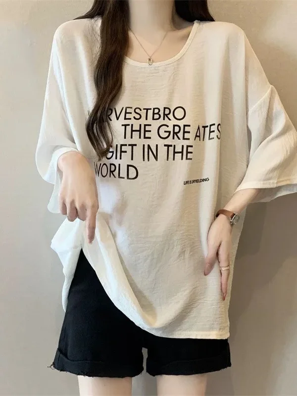 Summer New Style Women's White Short Sleeve T-shirt Shoulder Length Mid-Length Loose Fit Commute Fashion Korean Version plus ...
Summer New Style Women's White Short Sleeve T-shirt Shoulder Length Mid-Length Loose Fit Commute Fashion Korean Version plus ...