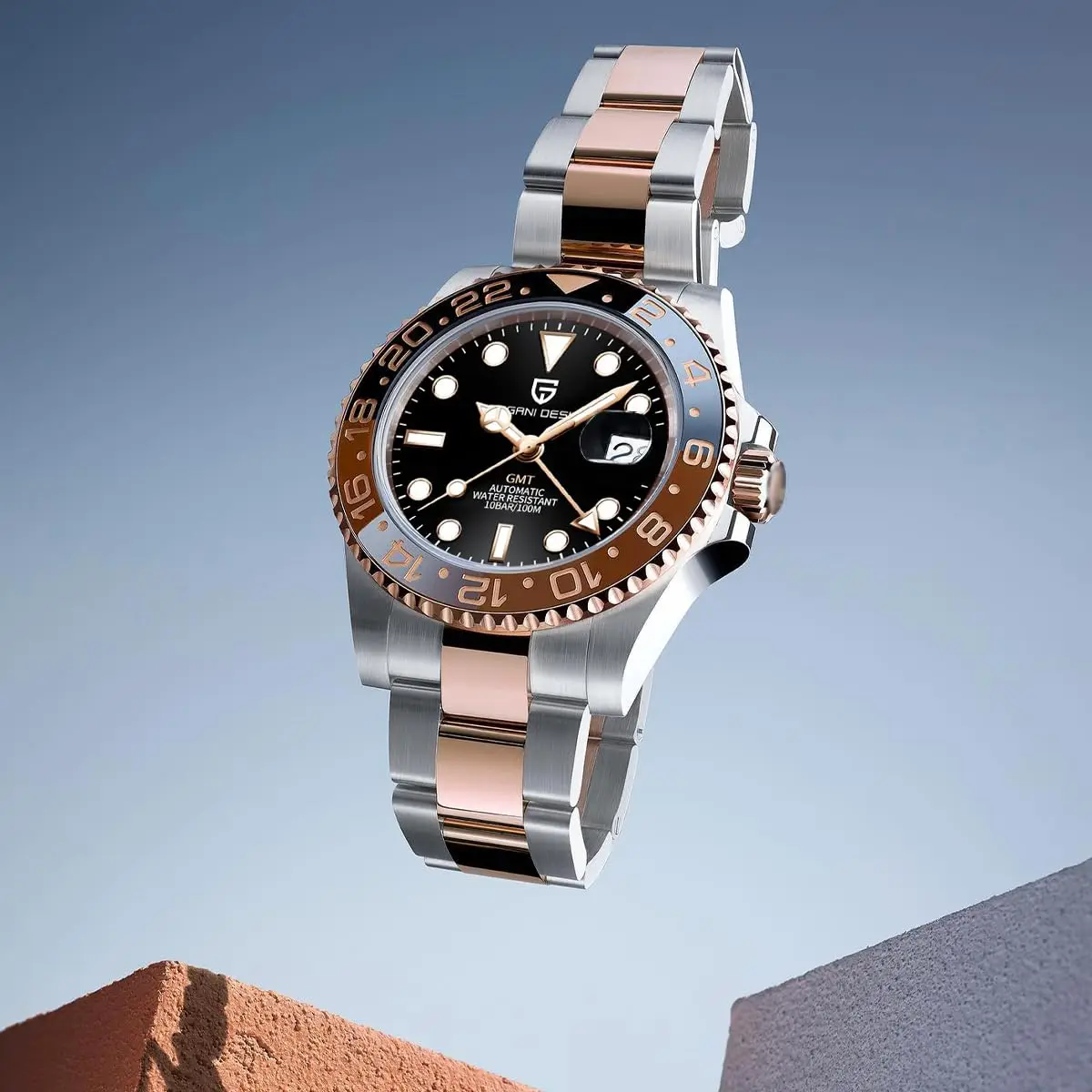 Новые автоматические часы PAGANI DESIGN GMT 1662, 40 мм, мужские наручные часы, топовый бренд, водонепроницаемые до 100 м, механические наручные часы для мужчин.
Новые автоматические часы PAGANI DESIGN GMT 1662, 40 мм, мужские наручные часы, топовый бренд, водонепроницаемые до 100 м, механические наручные часы для мужчин.