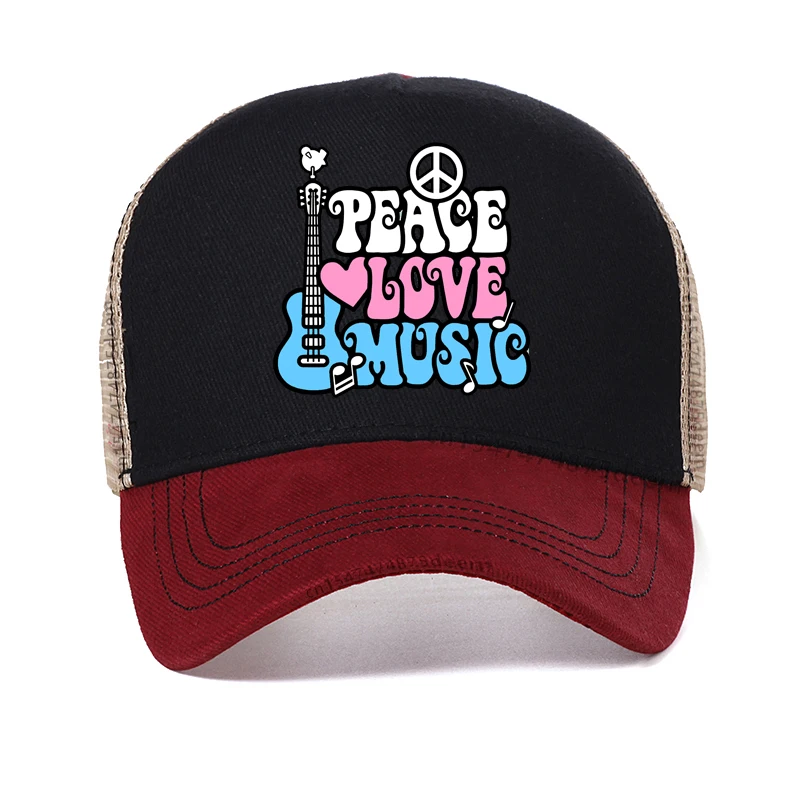 Love Peace Music hat Harajuku pop Faddish Men Casual Adjustable summer Mesh Breathable hats Cotton Dad Baseball Cap
Love Peace Music hat Harajuku pop Faddish Men Casual Adjustable summer Mesh Breathable hats Cotton Dad Baseball Cap