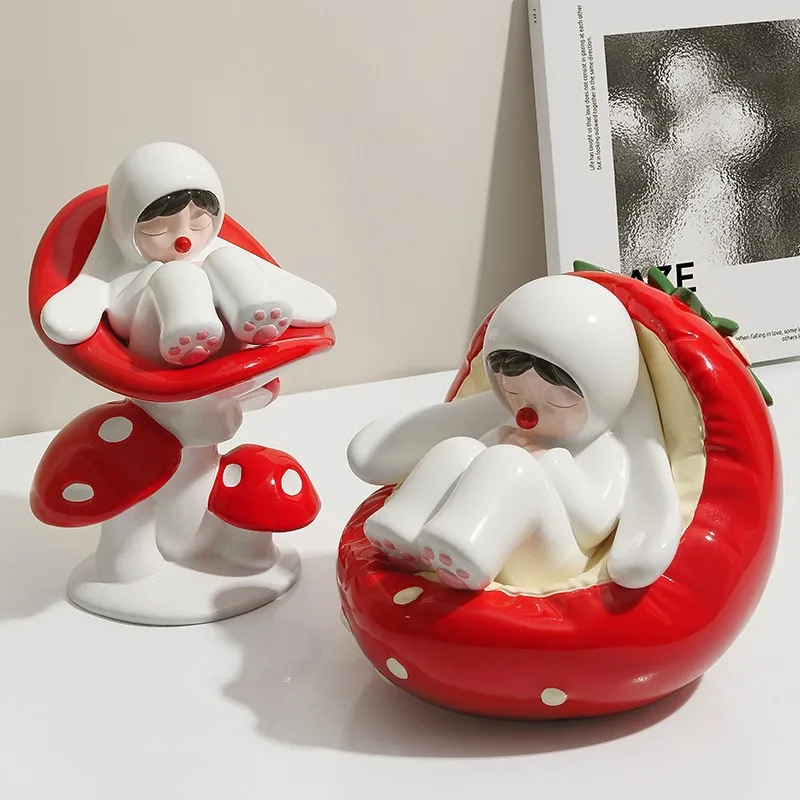 Strawberry girl healing small ornament living room TV porch office desktop home decoration
Strawberry girl healing small ornament living room TV porch office desktop home decoration