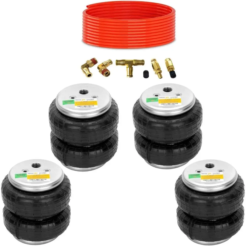 Air Suspension Kit 1/2 NPT Single Port Double Flow Stands 5,000LBS, Air Line Kit Included (4 x TR5902, TR2014AS)
Air Suspension Kit 1/2 NPT Single Port Double Flow Stands 5,000LBS, Air Line Kit Included (4 x TR5902, TR2014AS)