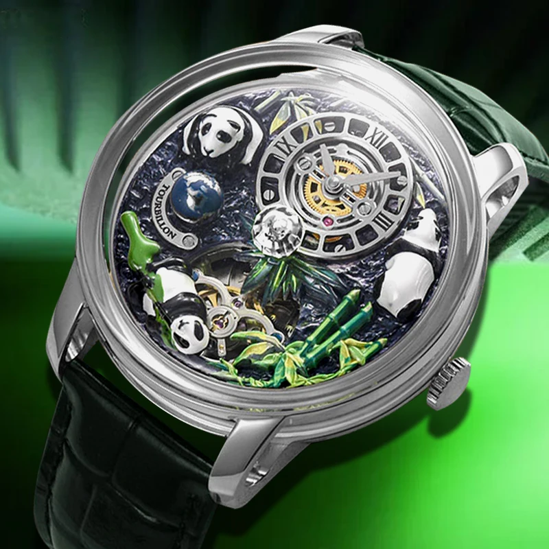 2025 PINDU NEW Panda Series National Treasure Symbol Men Mechanical Watch Rotating Crystal Ball 50M Waterproof 45.5MM watch Men
2025 PINDU NEW Panda Series National Treasure Symbol Men Mechanical Watch Rotating Crystal Ball 50M Waterproof 45.5MM watch Men