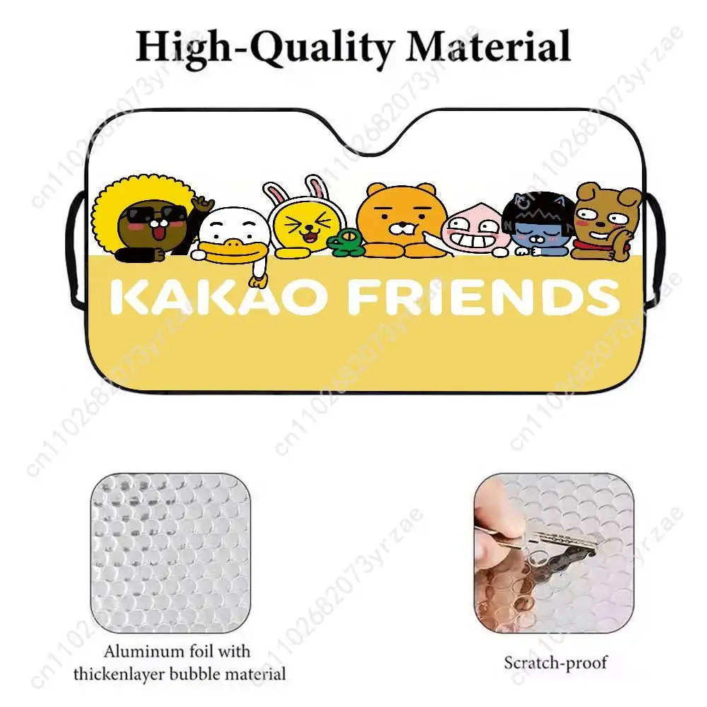 Cute K-Kakao Friends Car Sun Shade Good Heat Insulation Effect Windshield Sunshade Portable Waterproof Easy Clean Car Accessory
Cute K-Kakao Friends Car Sun Shade Good Heat Insulation Effect Windshield Sunshade Portable Waterproof Easy Clean Car Accessory