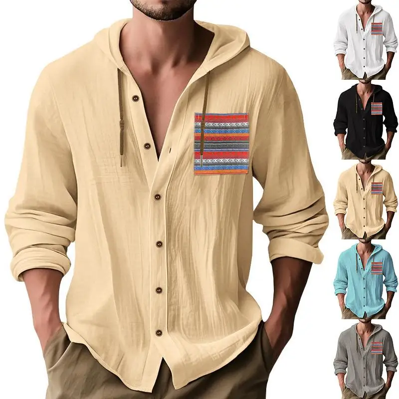 Men's Long Sleeve T-Shirt Cotton Linen Breathable Comfortable Pocket Shirt Easy Care Resistant Deformation Summer Fashion
Men's Long Sleeve T-Shirt Cotton Linen Breathable Comfortable Pocket Shirt Easy Care Resistant Deformation Summer Fashion