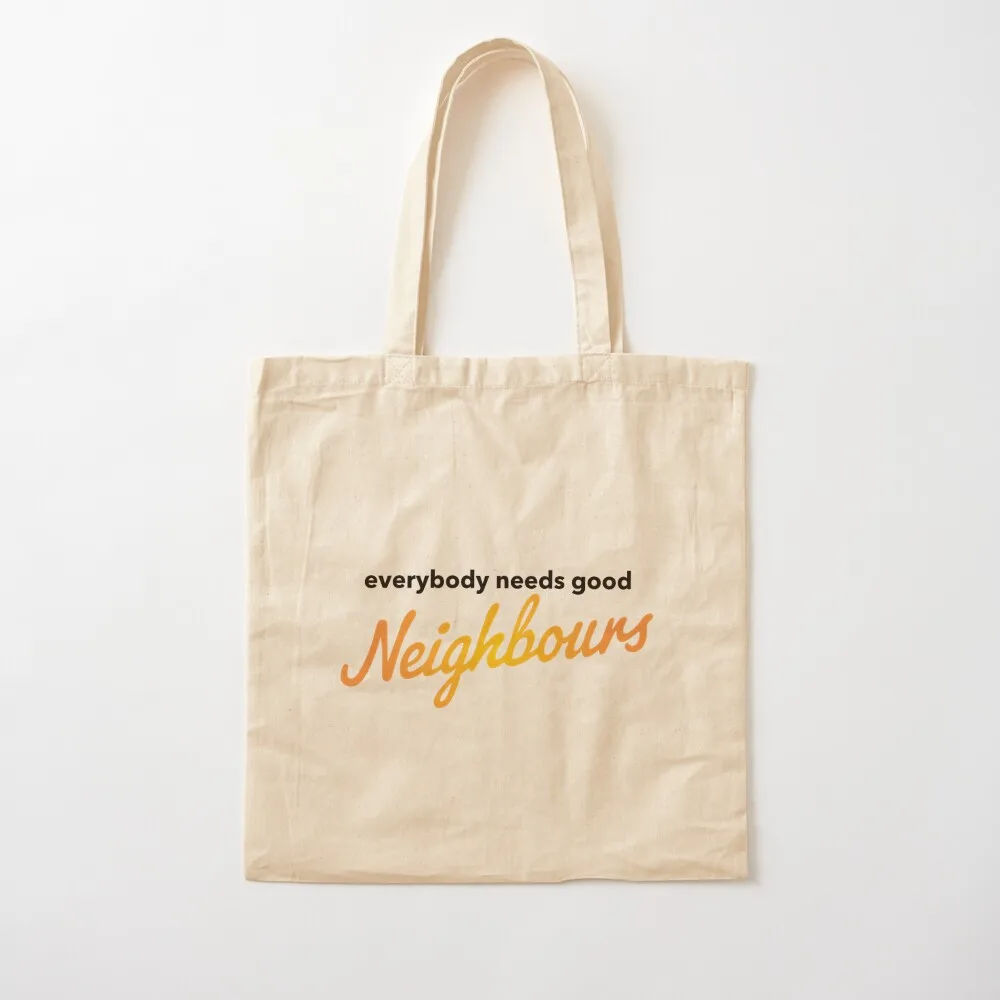 Everybody needs good Neighbours logo Tote Bag bag luxury women custom bags eco bag folding the tote Canvas Tote
Everybody needs good Neighbours logo Tote Bag bag luxury women custom bags eco bag folding the tote Canvas Tote