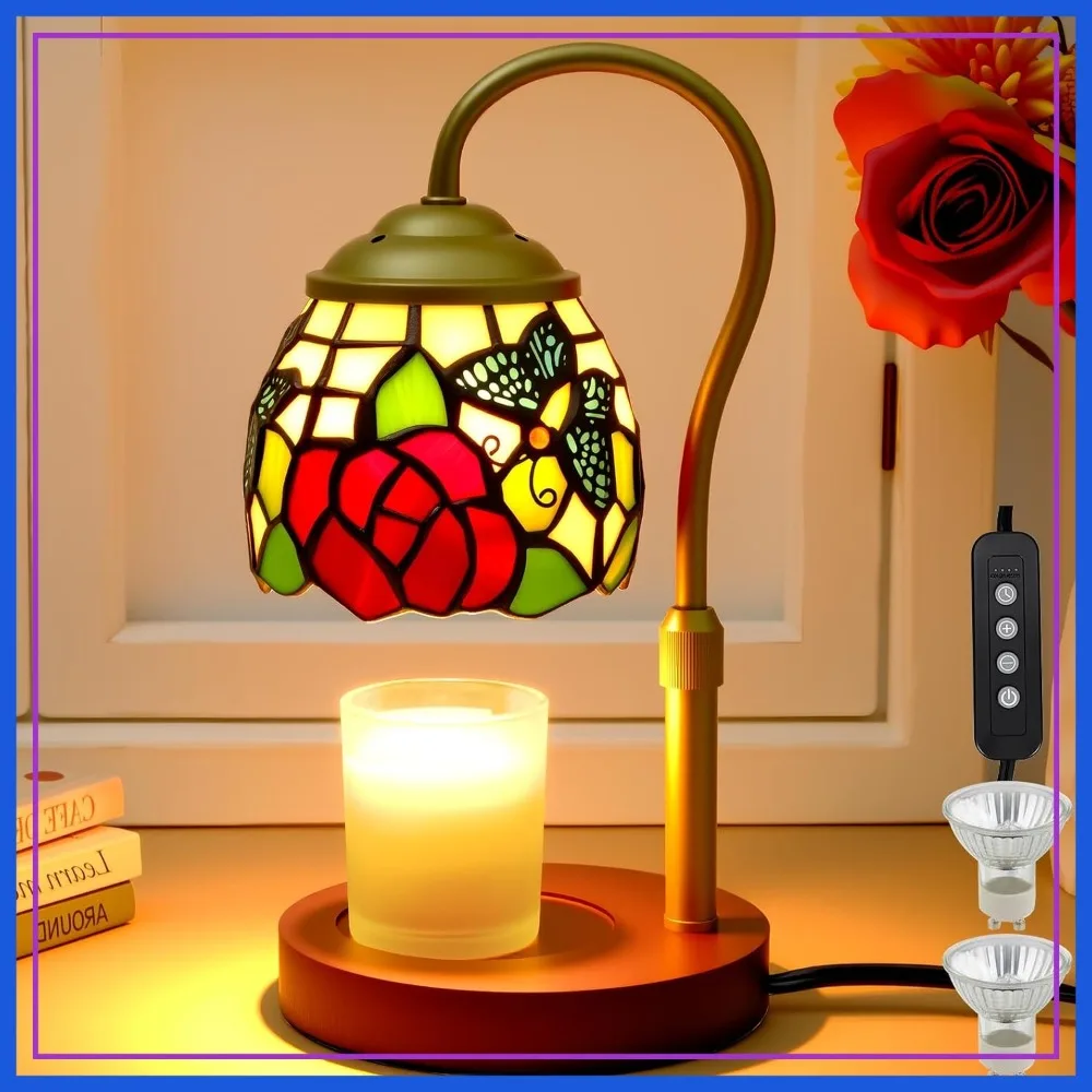 Candle Warmer Lamp with Timer & Dimmer, Tiffany Style Stained Glass, Adjustable for Jar Candles, Gift for Women
Candle Warmer Lamp with Timer & Dimmer, Tiffany Style Stained Glass, Adjustable for Jar Candles, Gift for Women