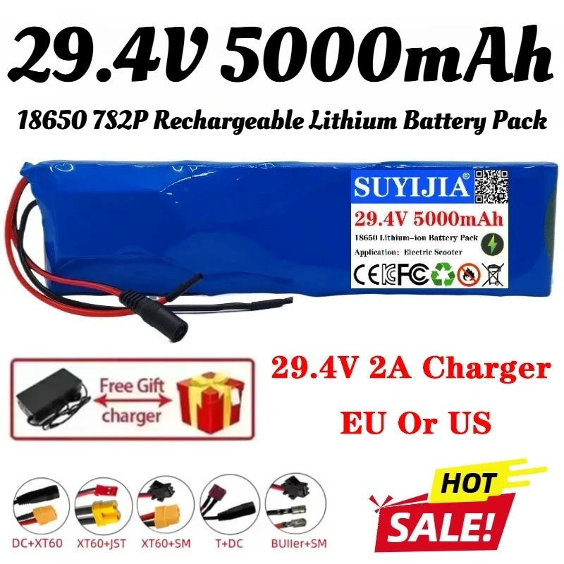 18650 7s2p Литий-ионный аккумулятор 29,4 В 5000 мАч, литий-ионный аккумулятор 29,4 В 10800 мАч, подходит для электрических скутеров и велосипедов
18650 7s2p Литий-ионный аккумулятор 29,4 В 5000 мАч, литий-ионный аккумулятор 29,4 В 10800 мАч, подходит для электрических скутеров и велосипедов