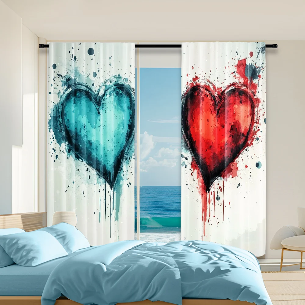 2 pcs, versatile polyester transparent curtains for home decoration Love Heart for use in bedrooms and living rooms
2 pcs, versatile polyester transparent curtains for home decoration Love Heart for use in bedrooms and living rooms