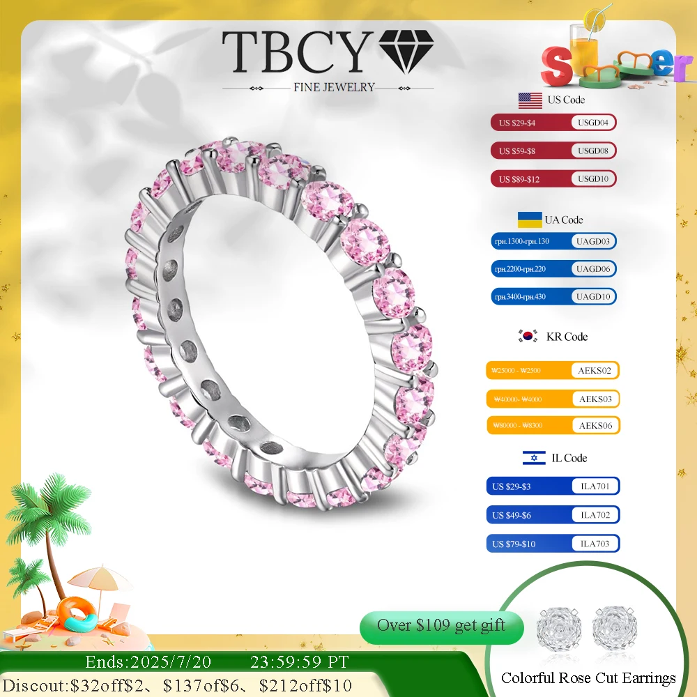 TBCYD 3mm Pink Moissanite Eternity Rings For Women GRA Certified S925 Silver Colored Diamond Row Ring Engagement Wedding Band
TBCYD 3mm Pink Moissanite Eternity Rings For Women GRA Certified S925 Silver Colored Diamond Row Ring Engagement Wedding Band