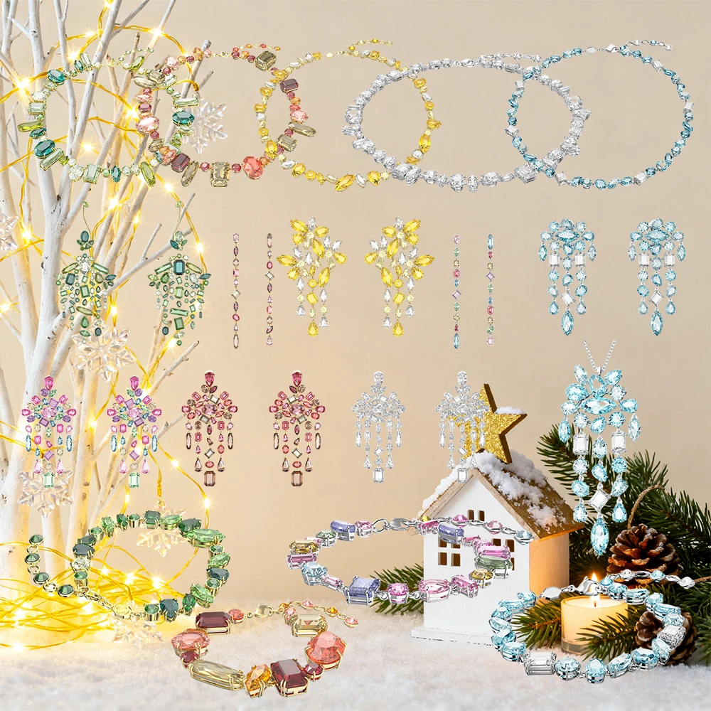 Новинка 2023 года, рождественские украшения, ожерелье с рождественским ангелом, кулон SW, нерегулярный набор кристаллов, ожерелье, браслет, кольцо, серьги, стиль
Новинка 2023 года, рождественские украшения, ожерелье с рождественским ангелом, кулон SW, нерегулярный набор кристаллов, ожерелье, браслет, кольцо, серьги, стиль