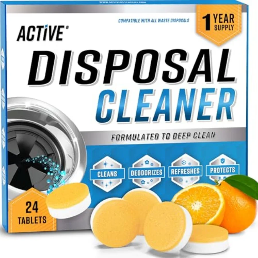 Garbage Disposal Cleaner Deodorizer Tablets - 24 Pack, New Powerful XL Foaming Tablet - Fresh Citrus Foam Sink Garburator Dispo
Garbage Disposal Cleaner Deodorizer Tablets - 24 Pack, New Powerful XL Foaming Tablet - Fresh Citrus Foam Sink Garburator Dispo
