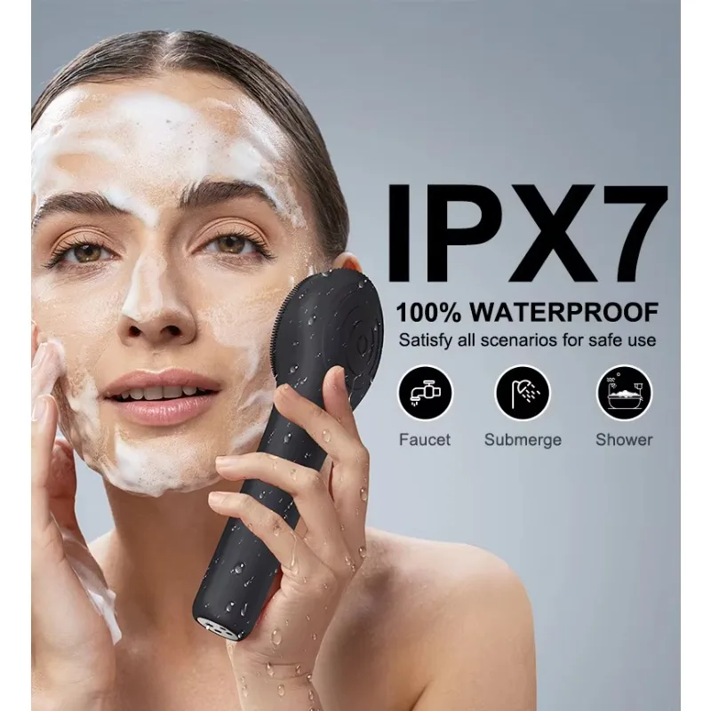 Heating and 5 Gears Vibrating Face Brush IPX7 Waterproof Adjustable Silicone Hydra Dermabrasion Technology Handheld
Heating and 5 Gears Vibrating Face Brush IPX7 Waterproof Adjustable Silicone Hydra Dermabrasion Technology Handheld