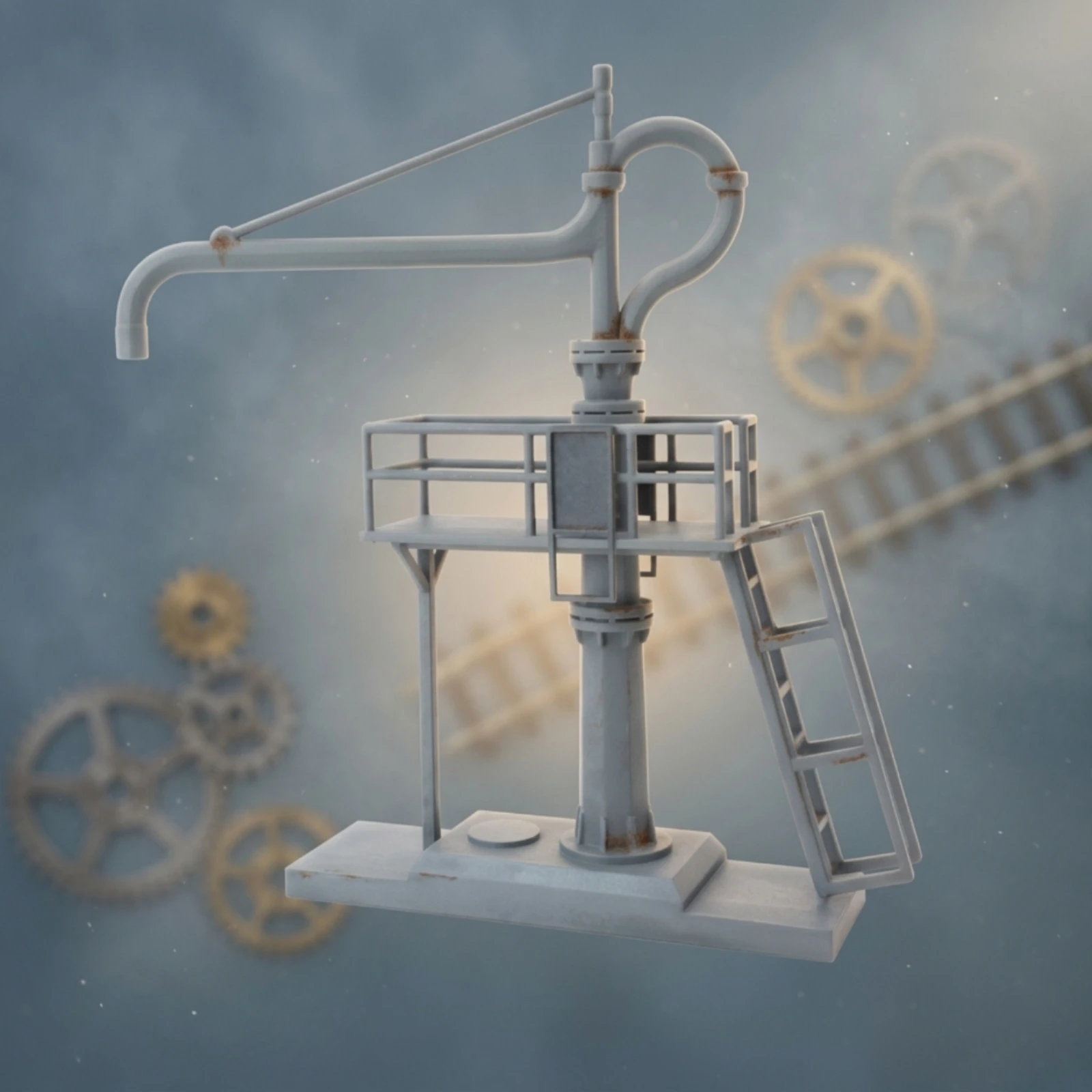 Water Crane Accurate Water Column with Ladder Railroad Model with Platform Highly Detailed Train Accessory Realistic
Water Crane Accurate Water Column with Ladder Railroad Model with Platform Highly Detailed Train Accessory Realistic