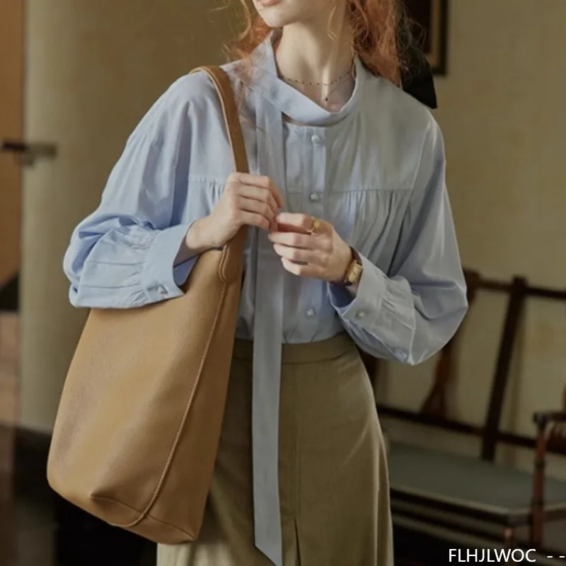 Cotton Tops Blouses New Design 2025 Woman Japan Style Girls Basics Lace-Up V Neck Long Sleeve Blue Retro Vintage Blouse Shirts
Cotton Tops Blouses New Design 2025 Woman Japan Style Girls Basics Lace-Up V Neck Long Sleeve Blue Retro Vintage Blouse Shirts