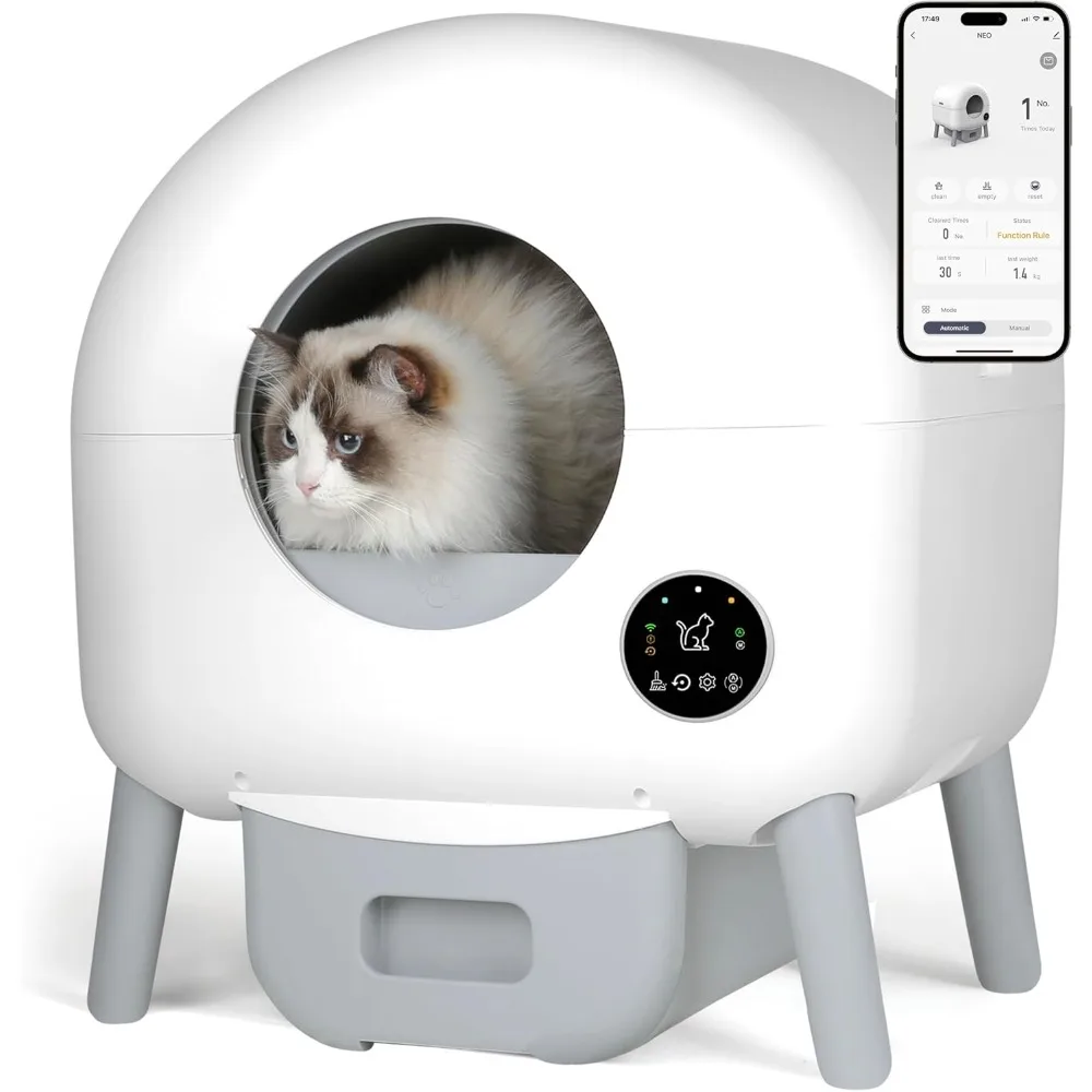 Self Cleaning Litter Box - Automatic Cat Litter Box self Cleaning, with 1 Roll Trash Bags and Mat, Small-White
Self Cleaning Litter Box - Automatic Cat Litter Box self Cleaning, with 1 Roll Trash Bags and Mat, Small-White