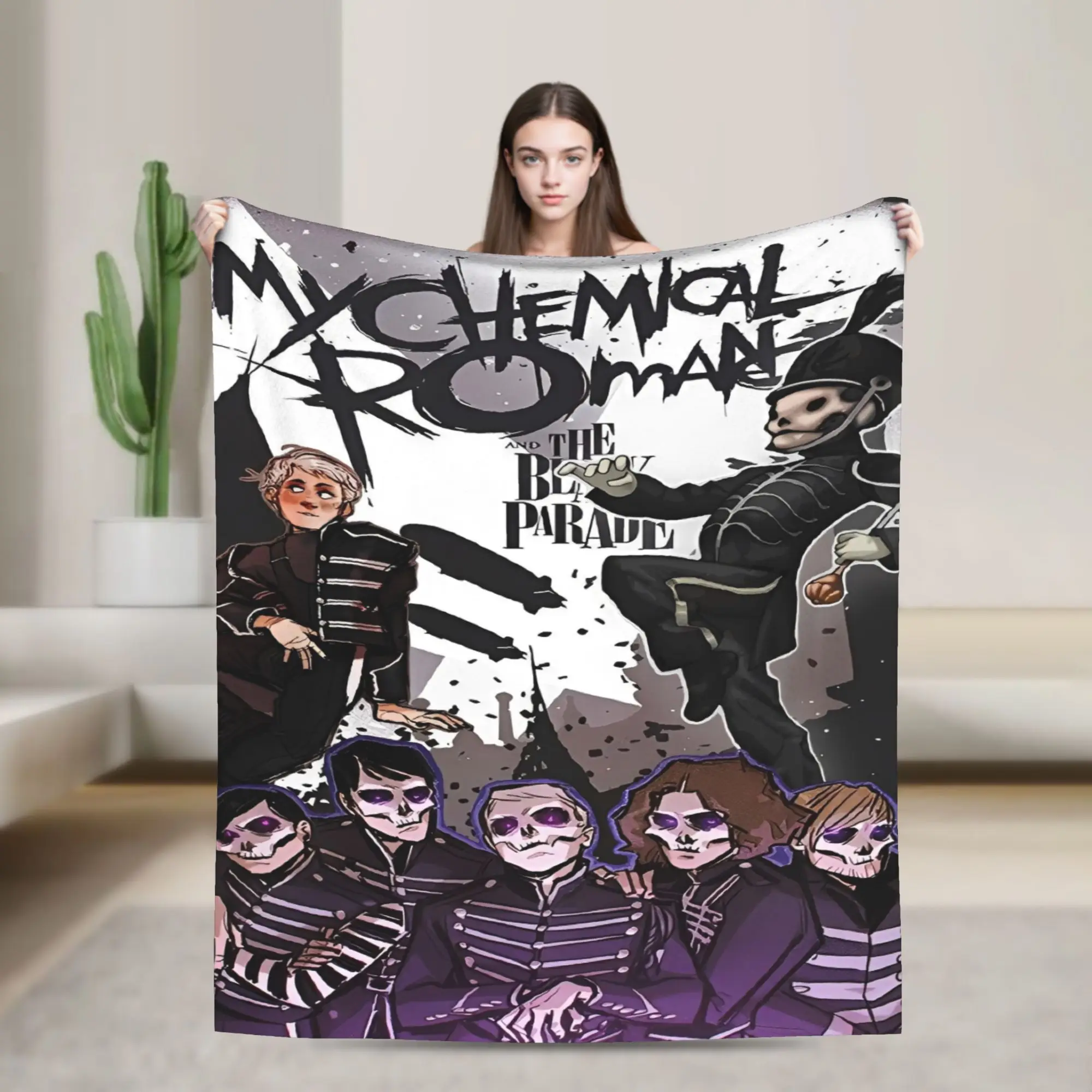My Chemical Romance Fuzzy Blanket The Black Parade Music Funny Throw Blanket for Home Hotel Sofa 125*100cm Plush Thin Quilt
My Chemical Romance Fuzzy Blanket The Black Parade Music Funny Throw Blanket for Home Hotel Sofa 125*100cm Plush Thin Quilt