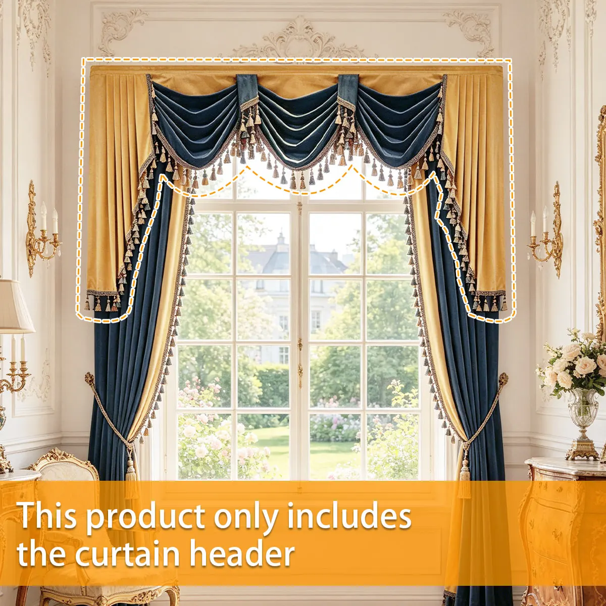 1pcs Vintage European Contrast Velvet Curtain Valance, Luxury Decor for Living Room & Bedroom (Curtain Panels Not Included)
1pcs Vintage European Contrast Velvet Curtain Valance, Luxury Decor for Living Room & Bedroom (Curtain Panels Not Included)