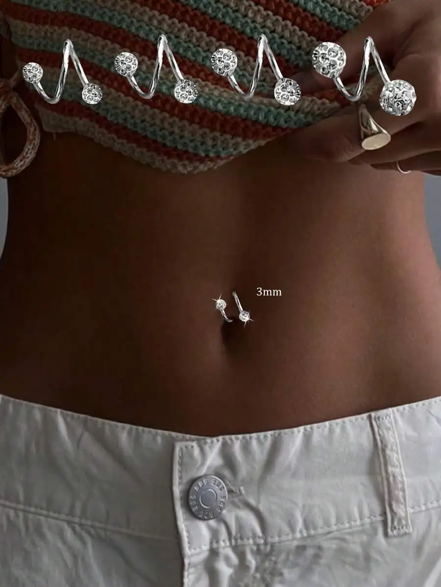 Shiny Crystal Double Screw Navel Ring For Daily Wear Women Body Jewelry
Shiny Crystal Double Screw Navel Ring For Daily Wear Women Body Jewelry