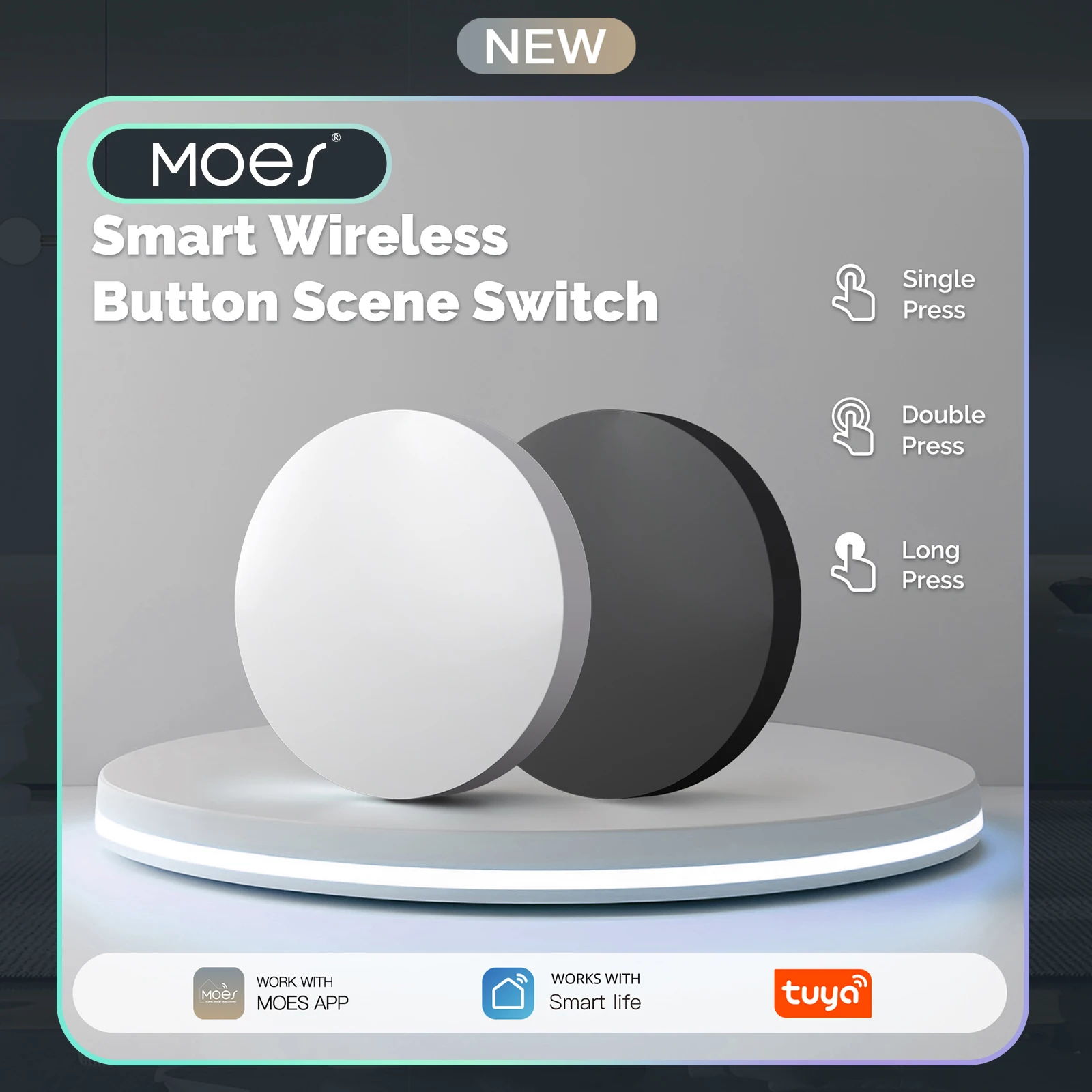 MOES Smart Key Switch, Tuya ZigBee Wireless Remote, Mobile Setting, Multi-Scene Linkage Controller, Battery Powered Smart Device
MOES Smart Key Switch, Tuya ZigBee Wireless Remote, Mobile Setting, Multi-Scene Linkage Controller, Battery Powered Smart Device